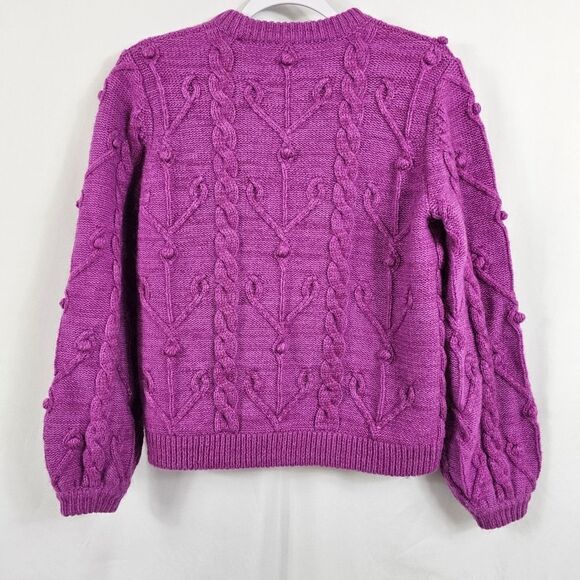Demylee New York Wool Blend Bobble Sweater in Purple - Picture 7 of 8